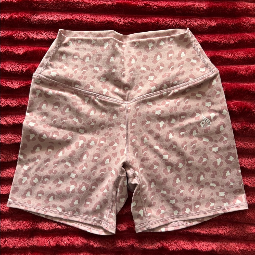 Ryderwear Pink Leopard Print Women's Shorts